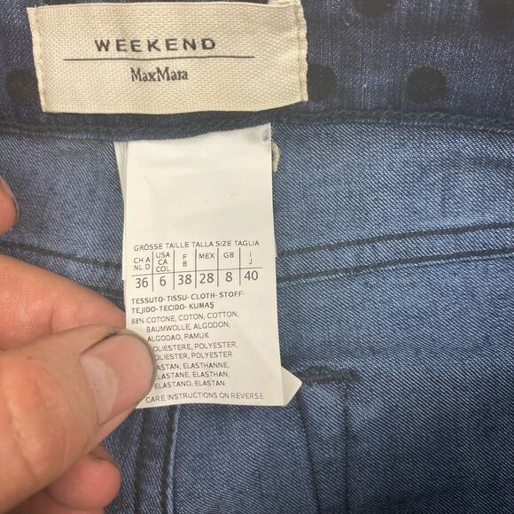 Weekend jeans women’s 6 polkadotted stretch retro bold preppy girly Artsy 30/30 - Picture 5 of 9